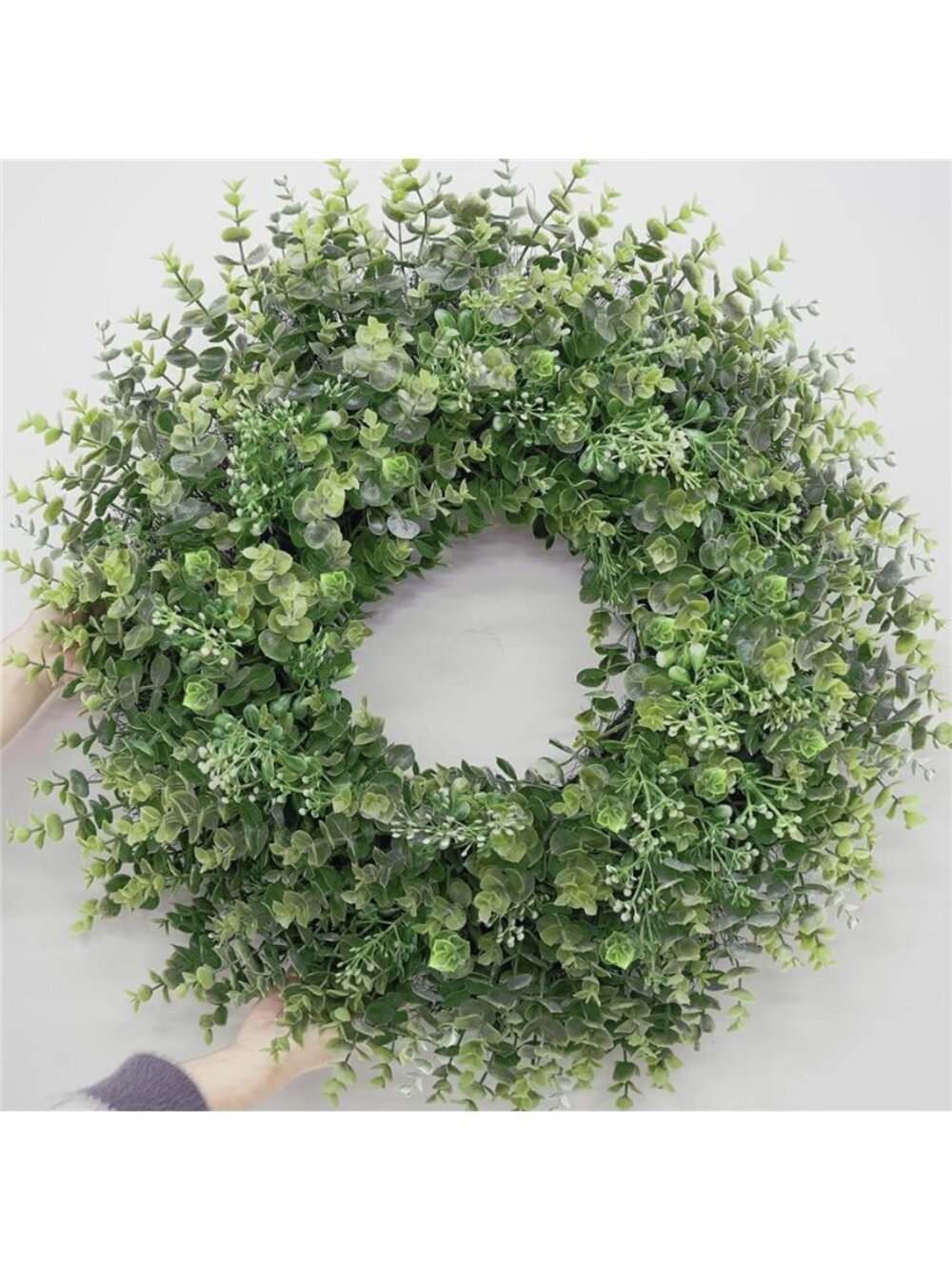 Boxwood Wreath for Front Door Window Porch